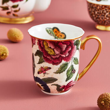 Creatures of Curiosity Cream Floral Mug Creatures of Curiosity Cream Floral Mug
